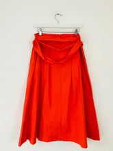 Load image into Gallery viewer, Isa Arfen Women’s Pleated A-Line Midi Skirt | UK12 | Orange
