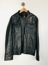 Load image into Gallery viewer, Jasper Conran Men's Leather Biker Jacket | XL | Black