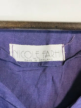 Load image into Gallery viewer, Nicole Farhi Women's V-Neck Blouse | UK12 | Purple