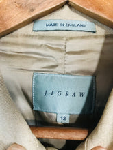 Load image into Gallery viewer, Jigsaw Women's Linen Smart Blazer Jacket | UK12 | Beige