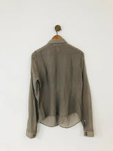 Load image into Gallery viewer, Boss Hugo Boss Women’s Ruched Button-Up Shirt | UK12 | Brown