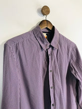 Load image into Gallery viewer, Boss Orange Men's Check Gingham Smart Button-Up Shirt | M | Purple