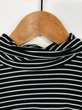 Load image into Gallery viewer, Uniqlo Women's Striped High Neck T-Shirt | M UK10-12 | Black