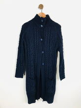 Load image into Gallery viewer, Woolovers Women's Long Wool Cardigan | M UK10-12 | Blue