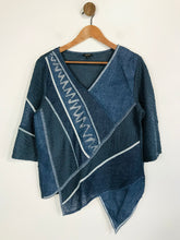 Load image into Gallery viewer, Horsan Women's Boho Panelled Blouse | M UK10-12 | Blue