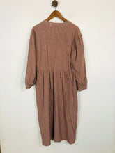 Load image into Gallery viewer, Olive Women's Check Gingham Midi Dress | M UK10-12 | Red