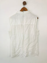 Load image into Gallery viewer, Jaeger Women's Linen Sleeveless Button-Up Shirt | UK16 | White