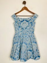 Load image into Gallery viewer, Topshop Women's Floral Embroidered A-Line Dress | UK8 | Blue