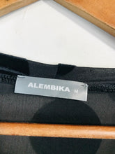 Load image into Gallery viewer, Alembika Women's Velvet Polka Dot Blouse | M UK10-12 | Black