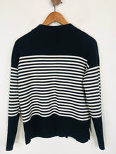 Load image into Gallery viewer, Hobbs Women's Striped High Neck Jumper | M UK10-12 | Blue