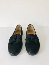 Load image into Gallery viewer, Russell & Bromley Women’s Bow Slip-On Loafers | 39 UK6 | Black