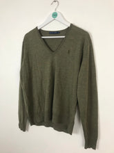 Load image into Gallery viewer, Ralph Lauren Womens V-neck Jumper | UK14 | Green