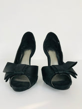 Load image into Gallery viewer, Autograph Women’s Peep Toe Satin Heels | UK4 | Black