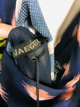 Load image into Gallery viewer, Jaeger Women's Silk Polka Dot A-Line Dress NWT | UK16 | Blue