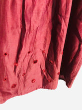 Load image into Gallery viewer, Michele Baconnier Women's Pleated Kaftan Maxi Dress | IT40 UK8 | Red