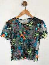 Load image into Gallery viewer, Light Before Dark Women's Floral Sheer T-Shirt | L UK14 | Multicoloured