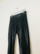 Load image into Gallery viewer, Zara Women’s Faux Leather Ponte Trousers Leggings | L UK14 | Black