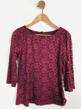 Load image into Gallery viewer, Phase Eight Women's Lace Long Sleeve T-Shirt | UK12 | Red
