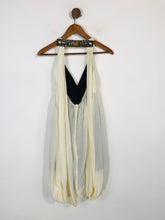 Load image into Gallery viewer, Meghan Women's Embroidered Pleated Midi Dress NWT | US2 UK6 | Beige