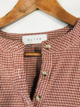 Load image into Gallery viewer, Olive Women's Check Gingham Midi Dress | M UK10-12 | Red