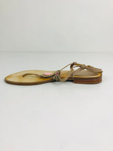 Load image into Gallery viewer, Kate Kuba Women's Leather Embellished Sandals | EU39 UK6 | Brown