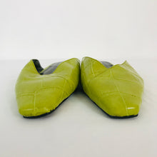 Load image into Gallery viewer, Zara Womens Leather Slider Sandals | EU40 UK7 | Lime Green