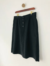 Load image into Gallery viewer, APC Women’s Button-Up A-Line Wool Skirt | 42 UK14 | Black