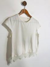 Load image into Gallery viewer, Jack Wills Women's Lace Trim T-Shirt | UK8 | White