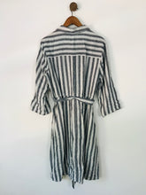 Load image into Gallery viewer, Max Studio Women's Cotton Striped Shirt Dress | L UK14 | Grey
