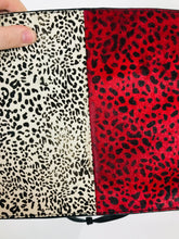 Load image into Gallery viewer, Zara Womens Leopard Print Leather Shoulder Bag | Small | Red