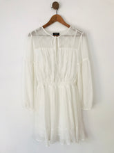 Load image into Gallery viewer, Lipsy Women's Boho Long Sleeve Mini Dress | UK12 | White