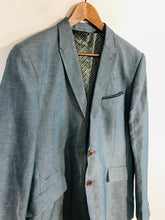 Load image into Gallery viewer, Ted Baker Men's Linen Check Gingham Blazer Jacket | 5 | Blue