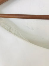 Load image into Gallery viewer, Sezane Women’s Peplum Crochet Blouse | 38 UK10 | White