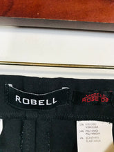 Load image into Gallery viewer, Robell Women's Crop Studded Hem Casual Trousers | UK16 | Black