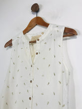 Load image into Gallery viewer, Anthropologie Vanessa Virginia Women's Embroidered Sleeveless Blouse | UK4 | White