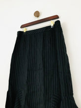 Load image into Gallery viewer, Jaeger Women’s Pinstripe Flared Hem Pencil Skirt | UK14 | Black
