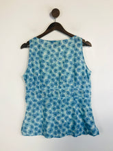 Load image into Gallery viewer, Boden Women's Floral V-Neck Tank Top | UK16 | Blue