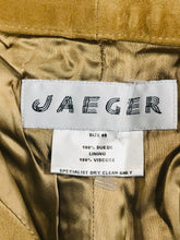 Load image into Gallery viewer, Jaeger Women's Suede Casual Trousers | UK8 | Beige