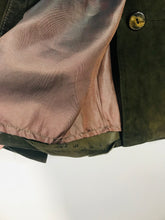 Load image into Gallery viewer, Janbell Women's Suede Vintage Overcoat Coat | L UK14 | Green