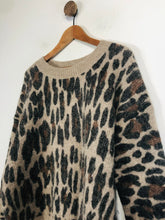 Load image into Gallery viewer, Rails Women's Leopard Print Alpaca Jumper | L UK14 | Brown