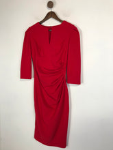 Load image into Gallery viewer, Diva Catwalk Women's Ribbed Ruched Bodycon Dress | M UK10-12 | Red