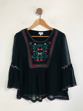 Load image into Gallery viewer, Brora Women's Silk Embroidered Blouse | UK10 | Black