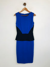 Load image into Gallery viewer, Mango Women's Peplum Sheath Dress NWT | S UK8 | Blue