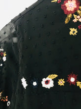 Load image into Gallery viewer, Whistles Women’s Floral Embroidered Long Sleeve Dress | UK6 | Black