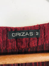 Load image into Gallery viewer, Grizas Women's Linen Silk Blouse | M UK10-12 | Red