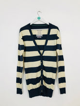 Load image into Gallery viewer, Jack Wills Women’s Striped Button-Up Cardigan | UK12 | Blue Yellow