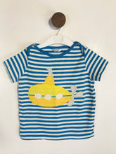 Load image into Gallery viewer, Boden Kid's Striped T-Shirt | 12-18 Months | Blue