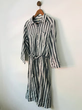 Load image into Gallery viewer, Max Studio Women's Cotton Striped Shirt Dress | L UK14 | Grey