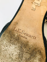 Load image into Gallery viewer, LK Bennett Women's Crystal Patent Leather Sandals | 39 UK6 | Black