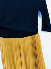 Load image into Gallery viewer, Tilbea London Pleated A-Line Maternity Dress | S UK8 | Black and Yellow